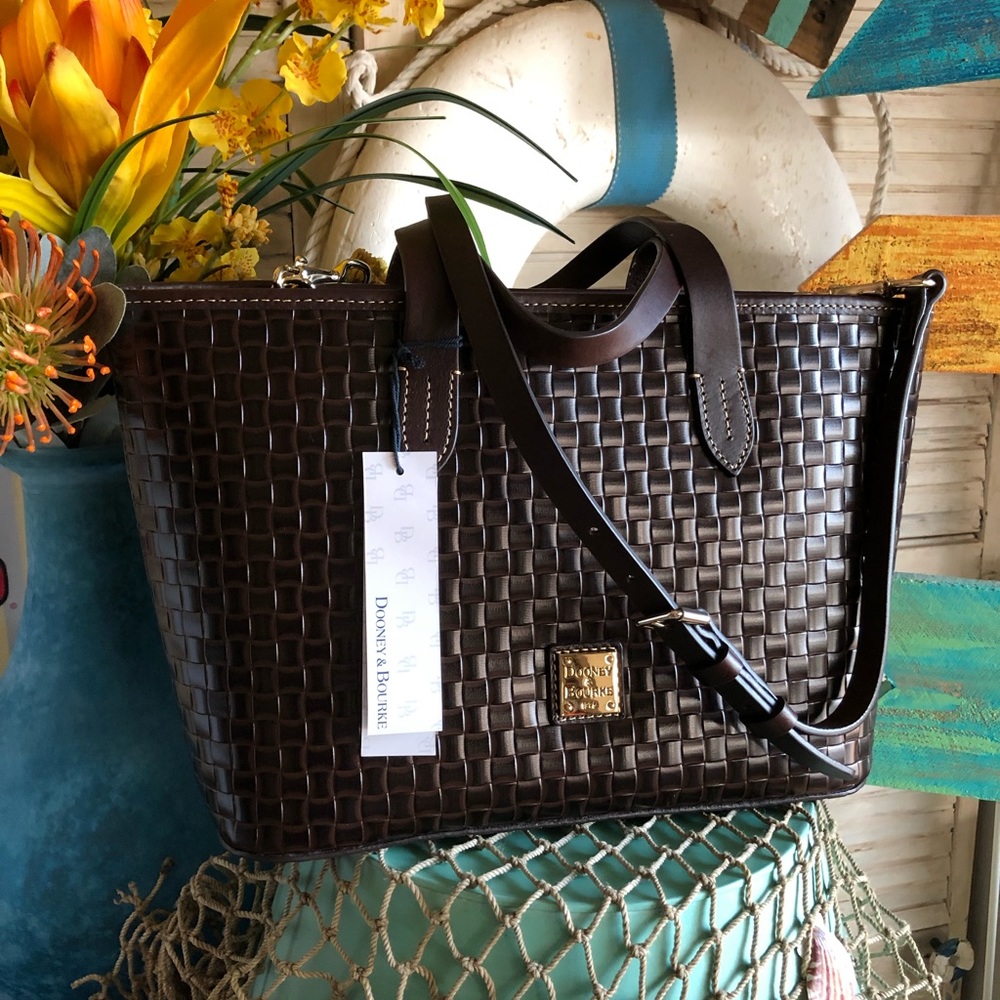 Dooney & Bourke Woven Embossed Satchel (NWT)